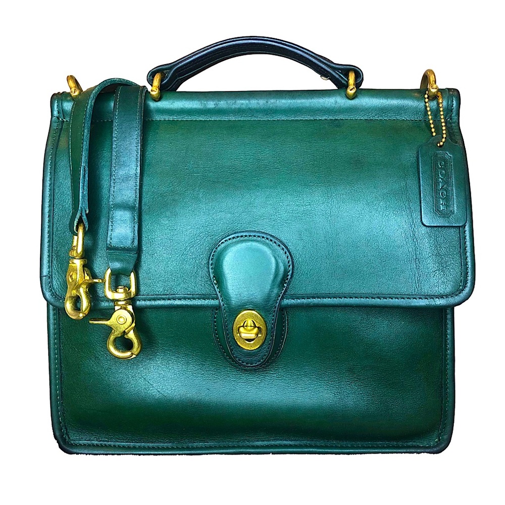 COACH WILLIS Bottle Green Top Handle Crossbody Shoulder Bag USA 9927 COA - Picture 17 of 17